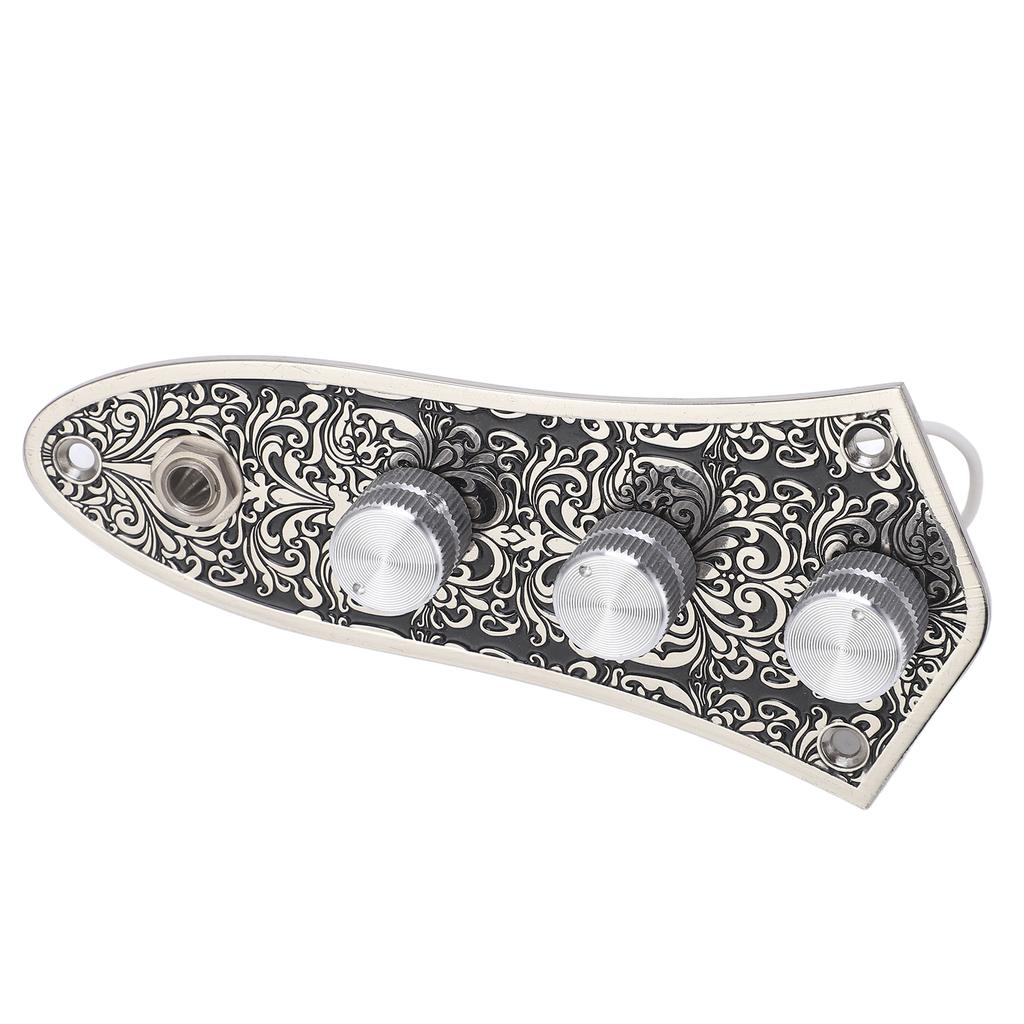 Металлическая плата регулировки громкости с жгутом проводов и ручкой переключателя для бас-гитары JB Jazz