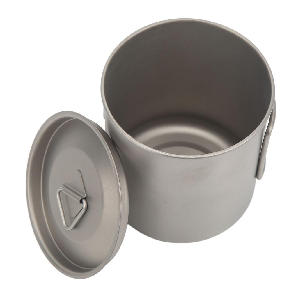 Camping Coffee Mug Foldable Handle Portable Humanized Design Aluminum Alloy Large Capacity Outdoor Cooking Mug