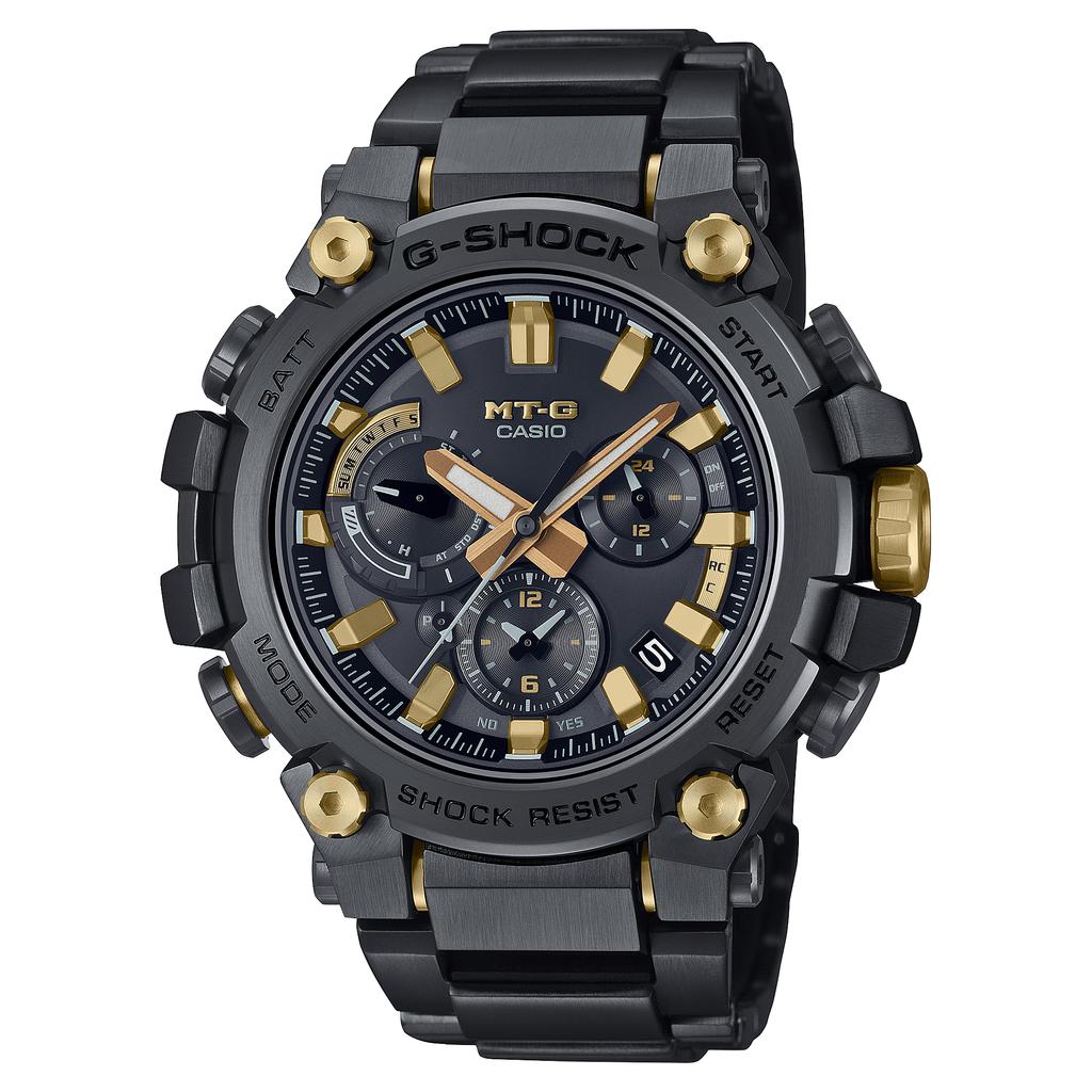 Casio Мужские кварцевые часы из нержавеющей стали с водозащитой 200 м MTG-B3000BDE-1A