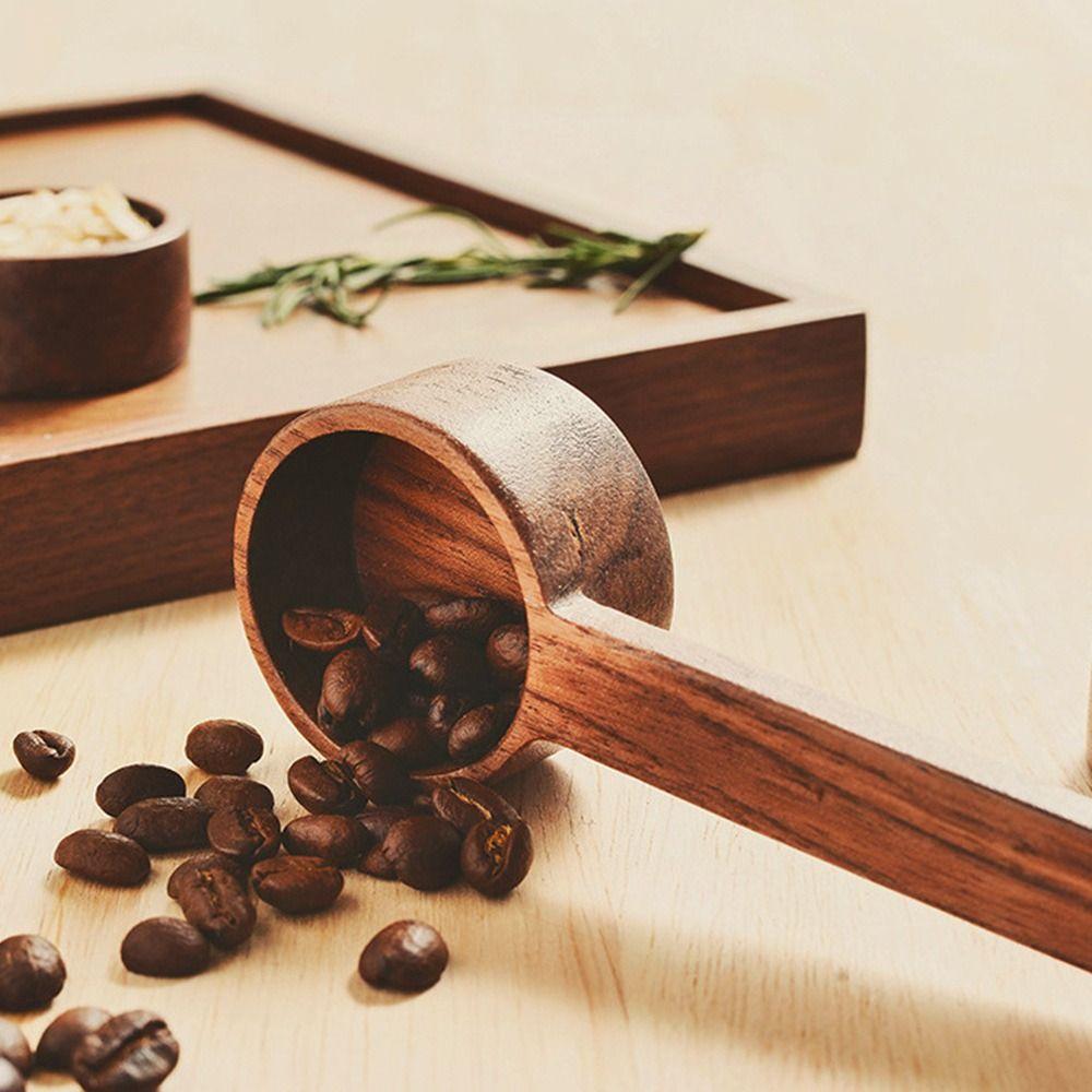 Black Walnut Gram Scoop Coffee Bean Scoop Wooden Sugar Spice Scoop Coffee Spoon Measuring Spoon
