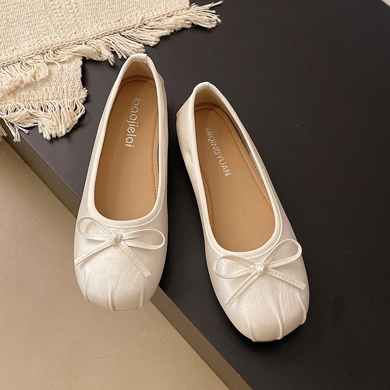 Niche Casual Versatile Pig's Trotter Shoes Women's Shoes 2025 New Spring Horseshoe Pig's Foot Shoes One-pedal Single Shoes