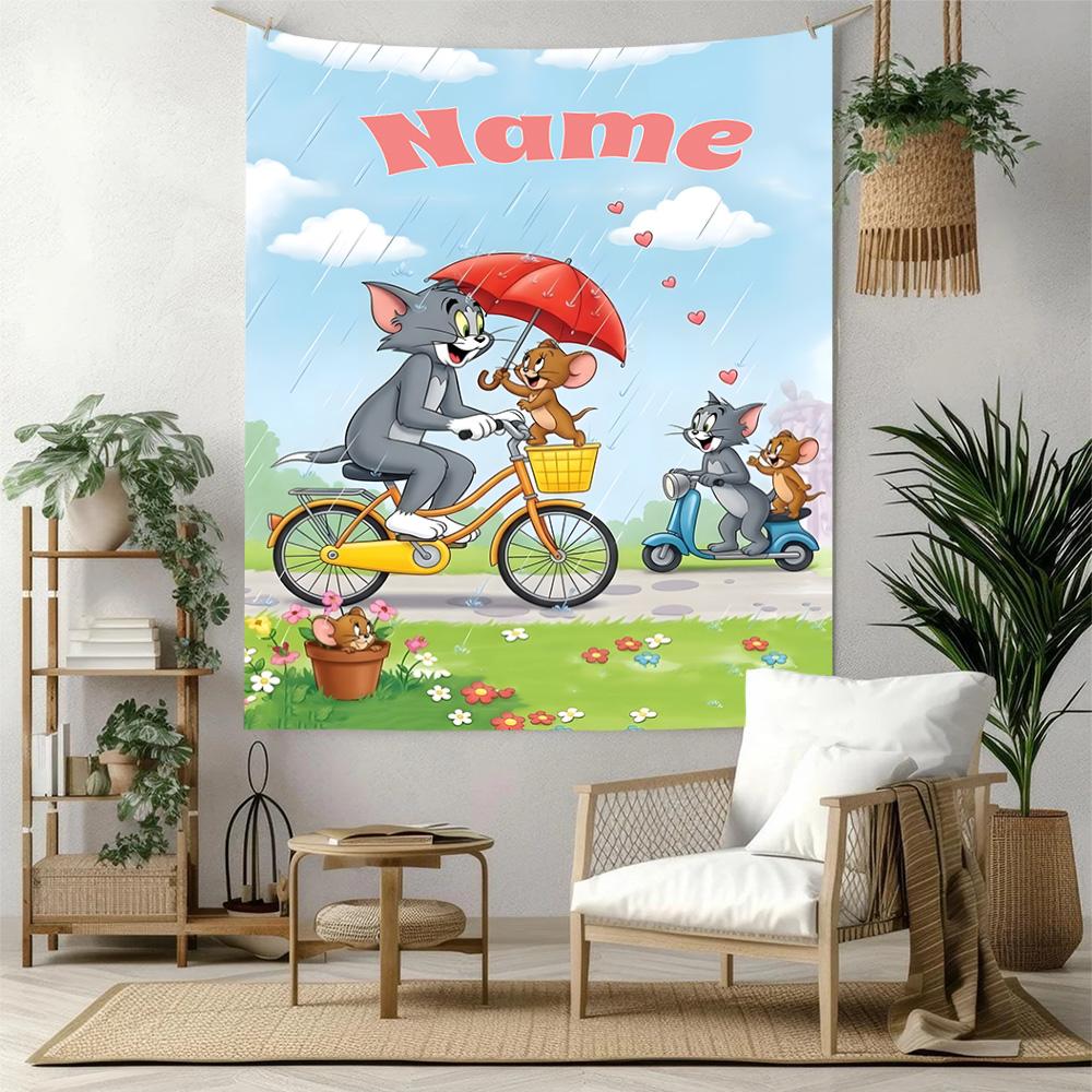 Warner Bros Works Custom Your Name Wall Decor Tapestry Art For Pet Memorial Birthdaywedding Party Backdrop Family Gift