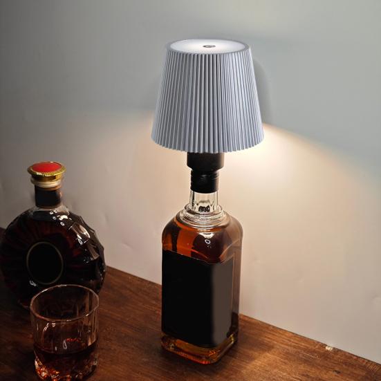 Светодиодный светильник для бутылки вина, бесступенчатое затемнение, энергоэффективный, простой в использовании, сенсорное управление, беспроводной абажур для бутылки, украшение для дома