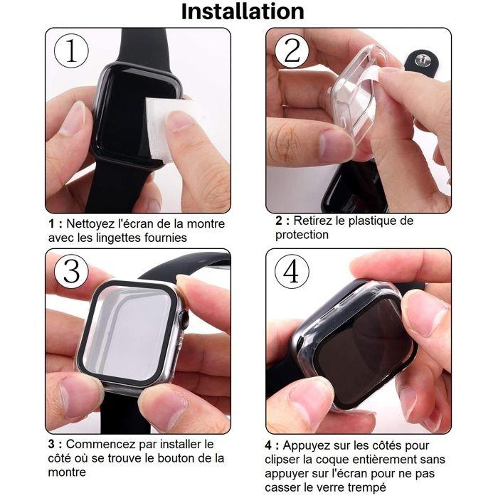 Coque compatible Watch 44mm Serie SE 3 - Protection rigide étui transparent écran verre trempé Phonillico®