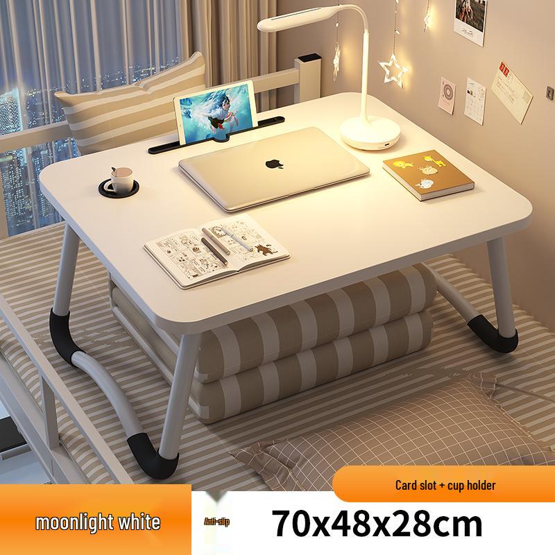 Compact Folding Bedside Table - Study Desk & Laptop Stand