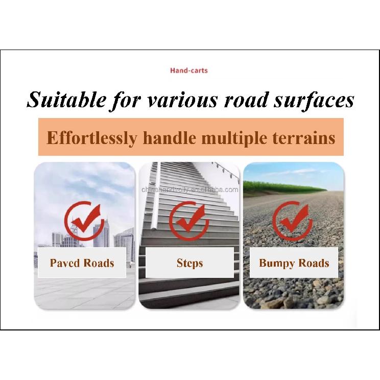 OEM High Quality Heavy Duty Steel Portable Cast Aluminum Wheel Hand Cart And Trolleys For Transportation