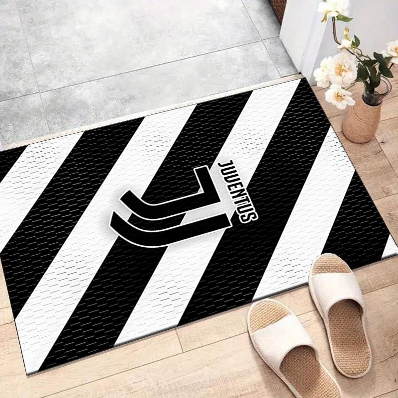 Juventus Football Polyester Carpet, Soft Indoor Mat for Office Chair, Living Room, Computer Desk - Decorative Home Office Rug Design
