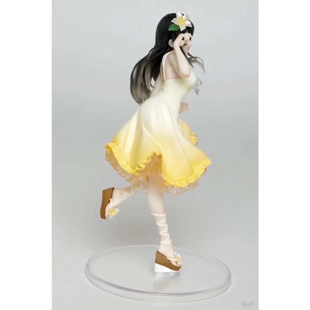 20CM Anime Figure Sakurajima Mai Anime Youth Pig Head Boy Will Not Dream Of Bunny Girl Senpai Sitting Yellow Dress Model Toys