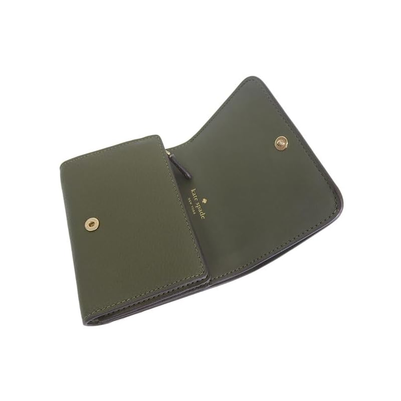 [Kate Spade] wallet ladies bifold folding wallet compact outlet brand leather Kayla small L zip wallet KK056 kate spade (seaweed/green) [product]