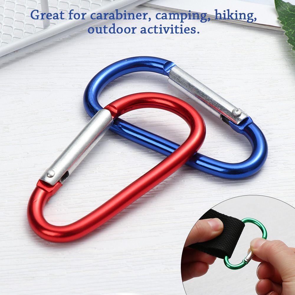 Safety Multicolor Aluminium Camping Hiking Hook Buckle Keychain Climbing Button Alloy Carabiner