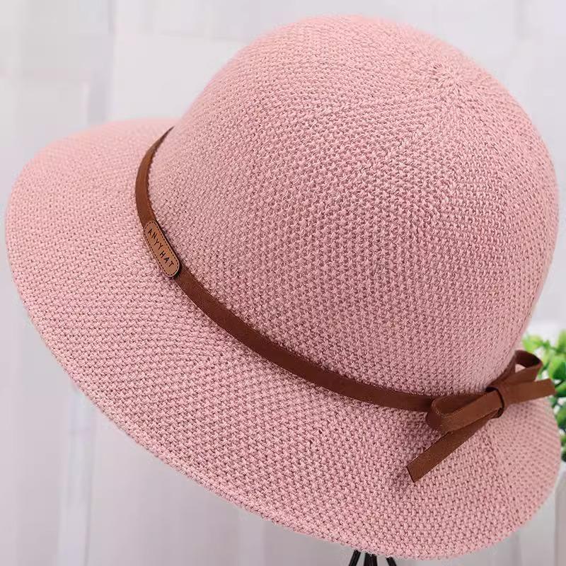 Шляпа Женская летняя солнцезащитная шляпа-ведро Тонкая прохладная шляпа Солнцезащитная дышащая панама