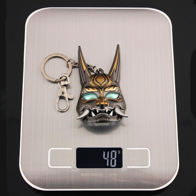 Аниме Яша Сяо Маска Косплей Сплав Брелок Genshin Impact Металлический Кулон Опора