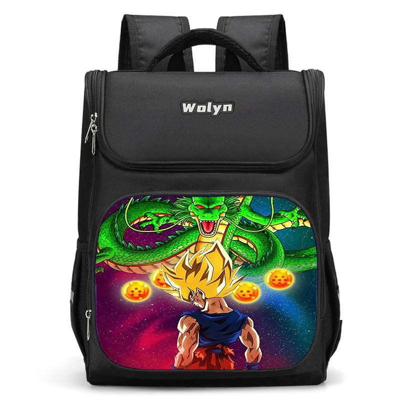Spacious Dragon Ball Backpack For Kids Lightweight Oxford Cloth School Bag