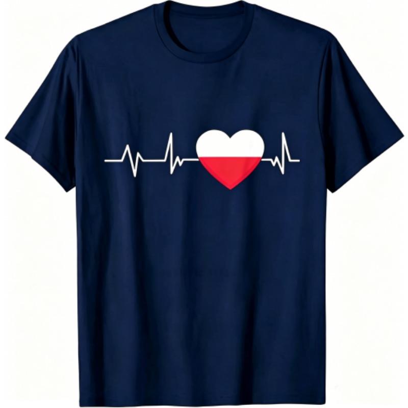 Fun I Love Poland Pattern Print Kids T-shirt Summer Girls Boys Casual Fashion Tops Kids O-Neck Short Sleeve T-shirt Clothing