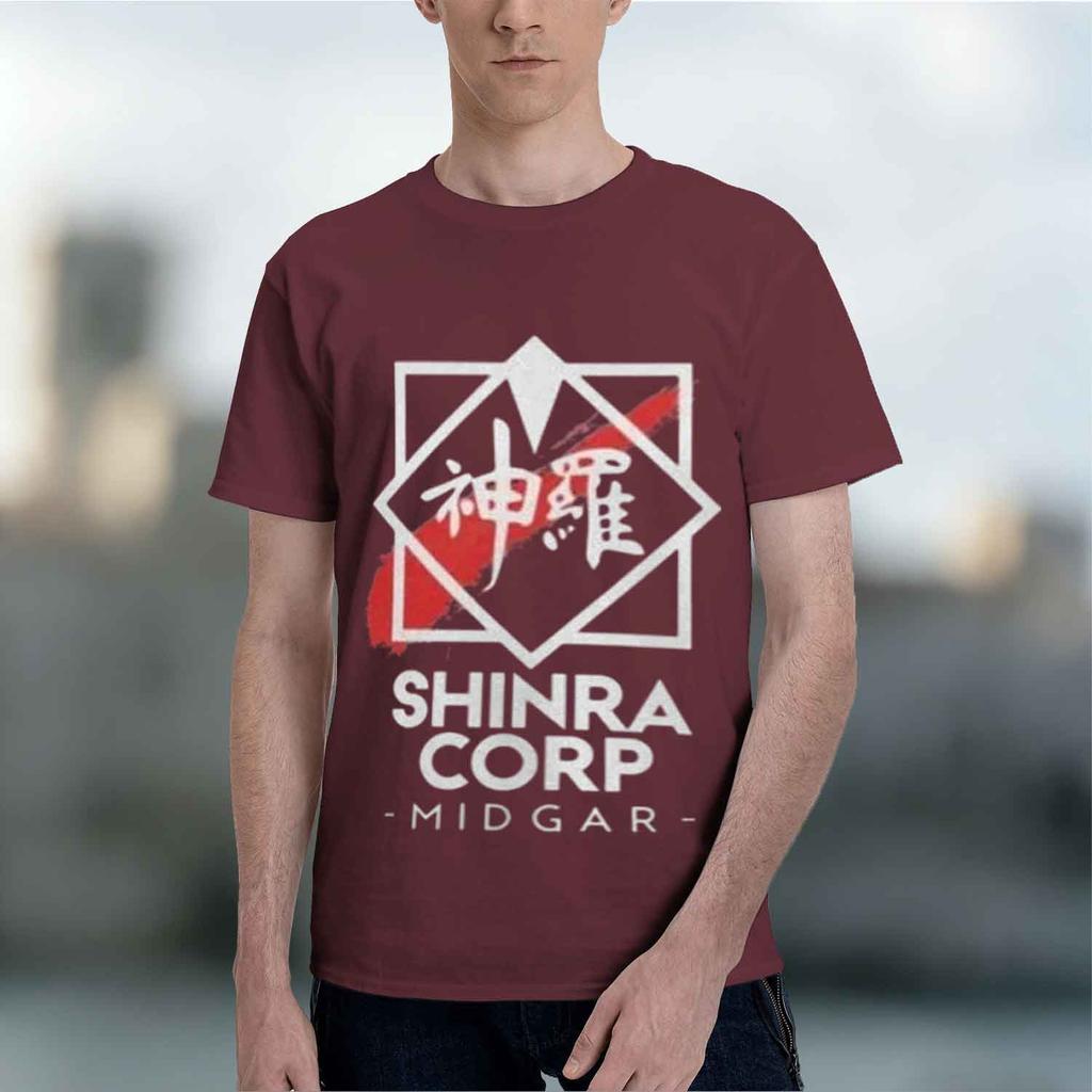 Унисекс Футболка в стиле ретро-игр Логотип Shinra Corp Midgar Летняя Повседневная Одежда Подарок для Геймеров и Фанатов Аниме 2026 Новая Модель