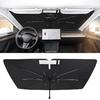 BASENOR 2017-2026 Tesla Model Y Model 3 Windshield Sunshade, Folding Front Window Sun Shade Full Cover, Heat UV Protection Visor Accessories