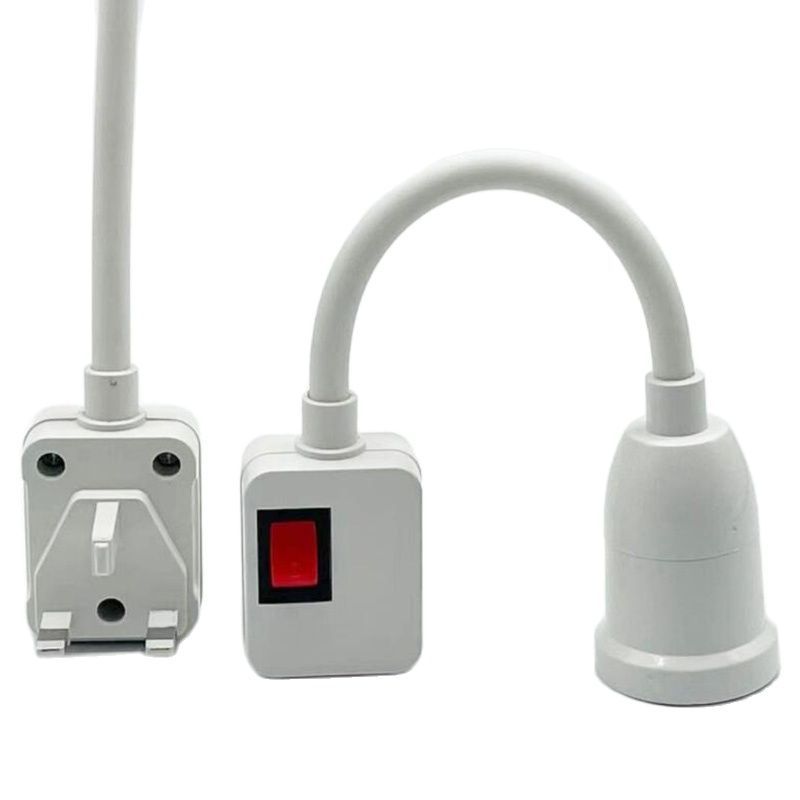 LED Light Bulb E27 Socket Lamp Base Holder Adapter Converter With Switch EU US UK Plug Energy Saving Lampada for Table E2