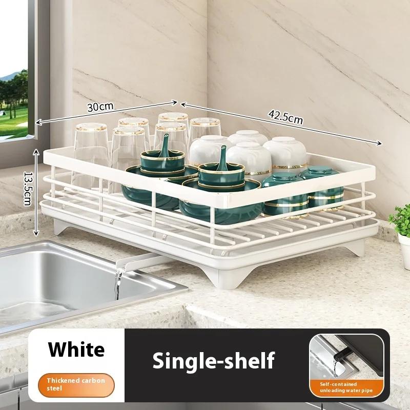 Кухонная утварь Стеллаж для хранения мисок Сушильная полка для посуды Сушилка из нержавеющей стали для кухонной посуды Органайзер Организация Главная