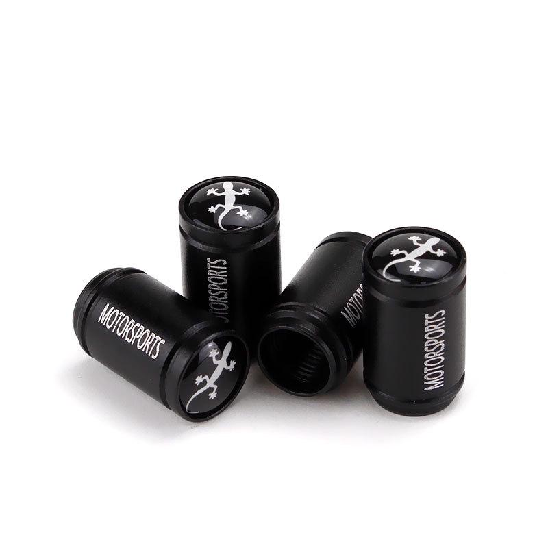Aluminum Alloy Gecko Car Tire Valve Stem Caps, Neutral Good Luck Symbol Decorative Tyre Air Nozzle Valve Core Caps Auto Accessories