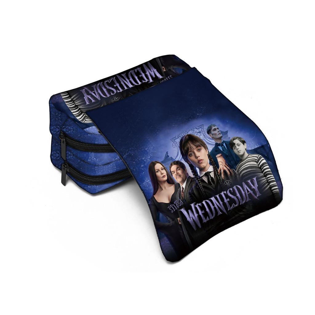 Пенал Wednesday Addams Двухслойный Полиэстер Хранение Для Студентов И Офисного Использования