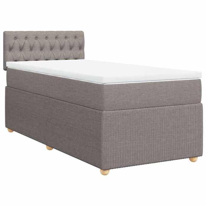Maison Exclusive - Sommier à lattes de lit avec matelas Taupe 80x200 cm Tissu