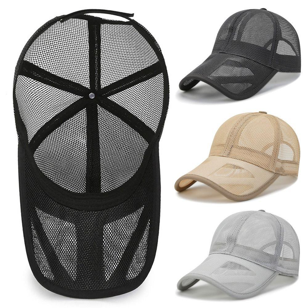 Breathable Men Women Fashion Summer Sunscreen Hats Sun Protection Caps Baseball Cap Full Mesh Hats