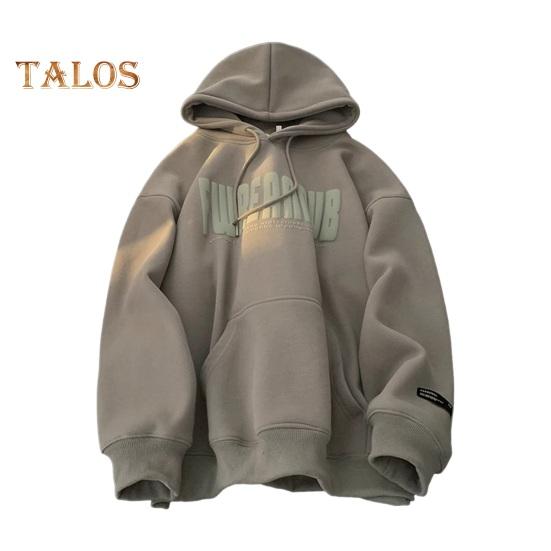 Мужская толстовка с капюшоном на осень-зиму с принтом букв, эластичными манжетами, толстым плюшем, большим накладным карманом, с капюшоном, свободная, сохраняющая тепло, средней длины