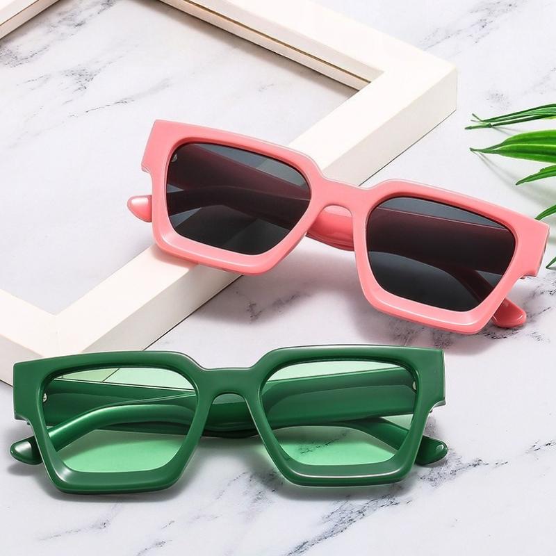 Fashionable Thick Frame Sunglasses Trendy Square Retro Ins Style Women Sun Glasses UV400 Protection