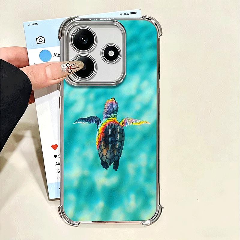 Летняя Морская Черепаха Милый Мягкий Чехол Для Телефона Для Xiaomi Poco X7 X8 Pro Max X6 X5 X3 F8 Ultra F7 M8 M7 M5S Redmi 15C 15A 15 14C 13C 12C