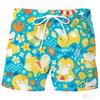Летние пляжные шорты Psyduck 2026 Pokemon Мультяшные Быстросохнущие Board Shorts Милый принт с уткой Повседневные праздничные брюки для мужчин женщин Спорт