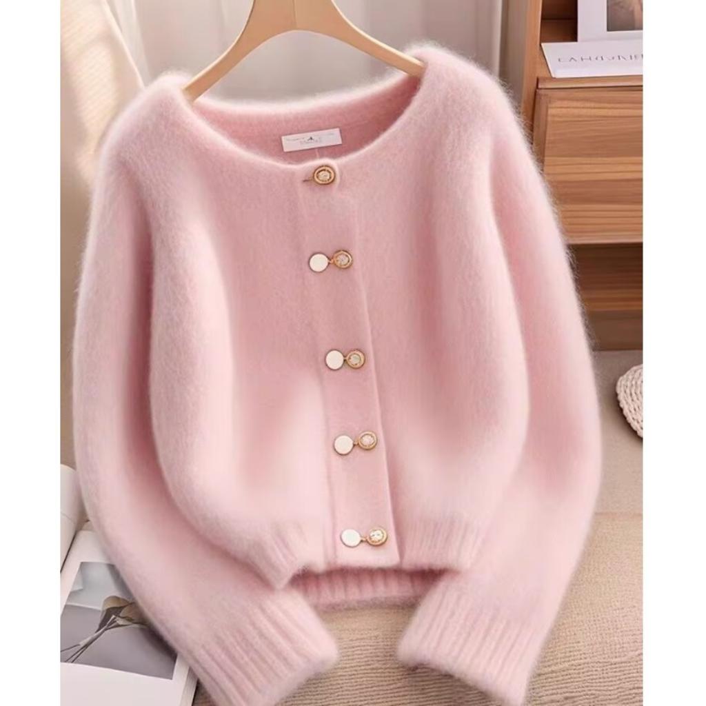 Кардиган из шерсти с сердечником поверх свободного пальто мягкой фактуры, носимый как верхняя одежда или под корейский женский топ