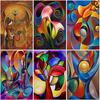 Diy 5D Diamond Painting Full Round Drill Abstract Colorful Picture Diamond Mosaic Diamond Embroidery Home Decor Wall Art