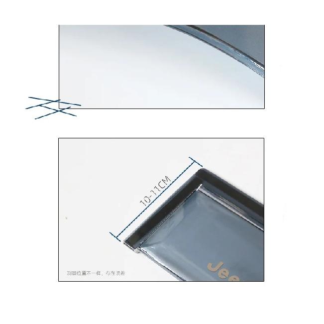 For Jeep Wrangler JL 2018-2025 Side Window Vent Visor Windshield Rain Guards Weather Shield Window Deflectors