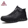 Ankle Boots for Men Leather Black Casual Mens Shoes Brand Luxury Designer Sneakers Man Breathable Outdoor Winter Boots