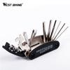 WEST BIKING Cycling Tool Repair Kit Set Pump Bag Bike Bicycle Repair Multi Tools Storage Bag Cycle Puncture Tyre Pump Tools Bag