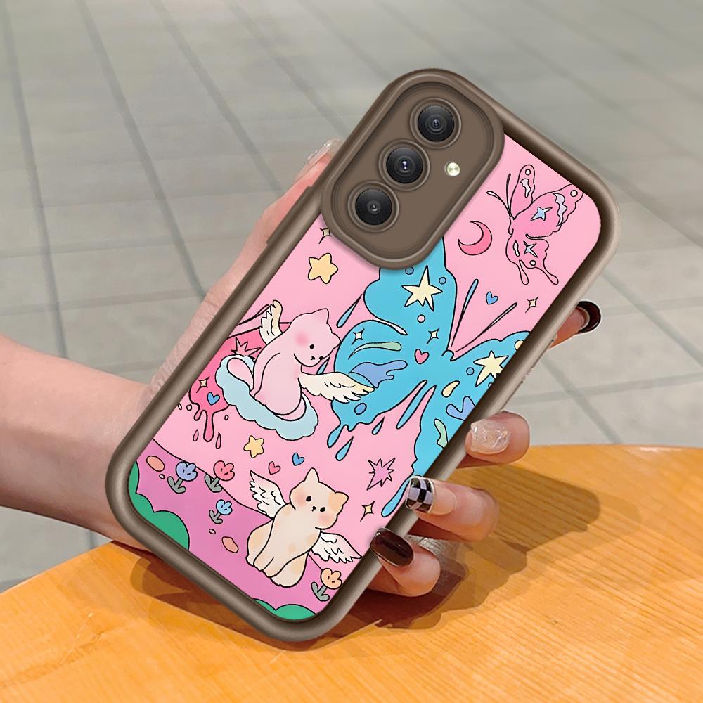 Мягкие силиконовые квадратные лестницы с мультяшным узором, полное покрытие, защита камеры, противоударный чехол для Huawei Honor Xiaomi Redmi Samsung