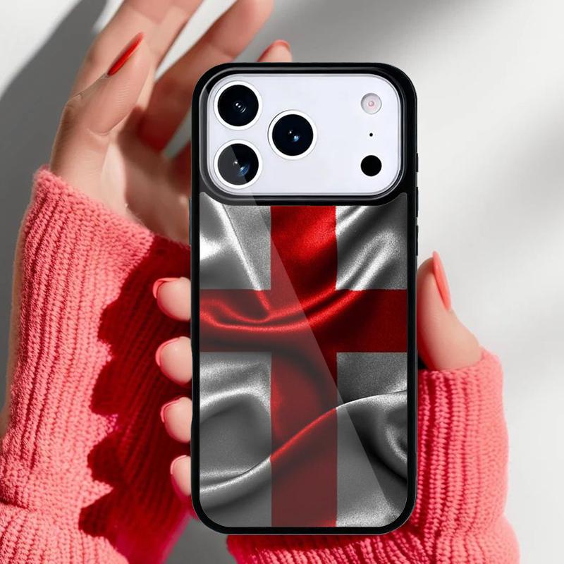 Шелковые Флаги Англии Чехол для Телефона для iPhone 17 Air 16e 15 14 13 Pro Max Задняя Крышка для 12 11 Pro Coque