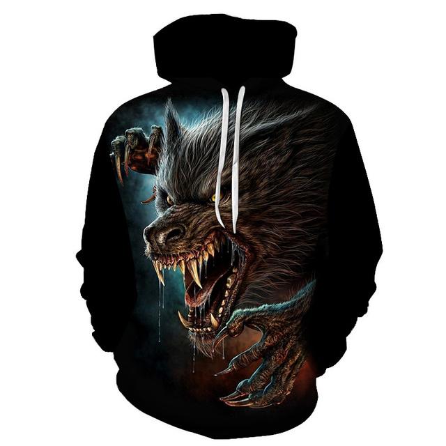 Men's Hoodie 3d Print, Horror Theme Hoodie Fashion Autumn and Winter Men's Sportswear