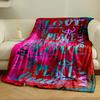 The pattern features colorful "LOVE" and "PEACE" text with peace symbols. for all seasons blanket lunch break throw gift