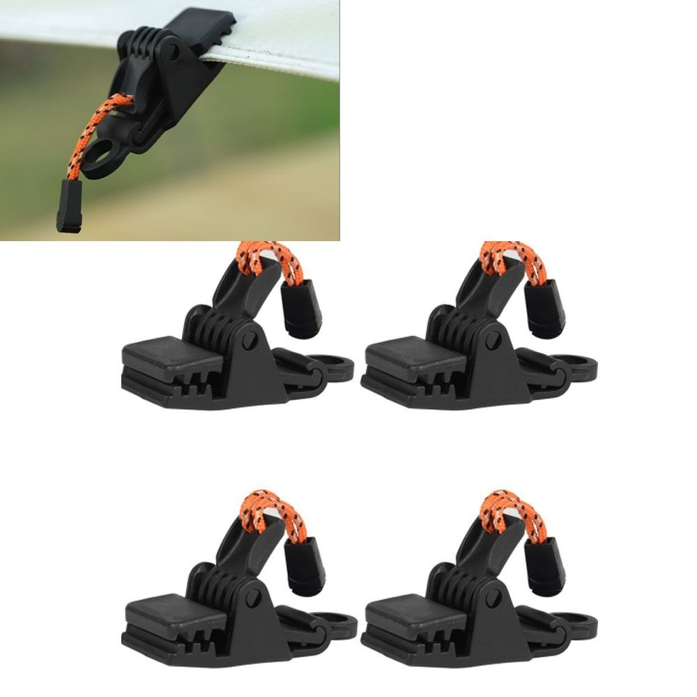 4 Pcs Nylon Tent Clip Heavy Duty Windproof Clamps Durable Awning Clamp  Caravan Canopies