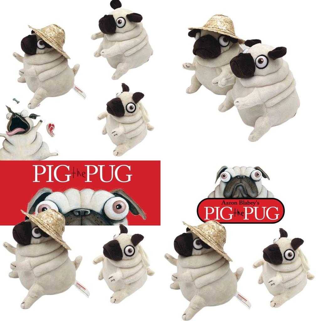 Красивая свинья собака мопс в шляпе плюшевая игрушка