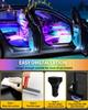 Автомобильная светодиодная лента, подсветка для ног, лампа, , 48SMD, RGB, полноцветная, подсветка для ног, интерьер