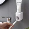 Punch-Free Toothbrush and Toothpaste Holder Set with Mouthwash Cup