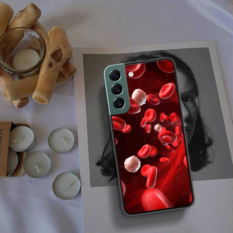 Тромбоциты под микроскопом Чехол для телефона для Samsung Galaxy S22 S25 Ultra S21 S10 Plus S26 Edge S20 S23 S24 FE Чехол Sili