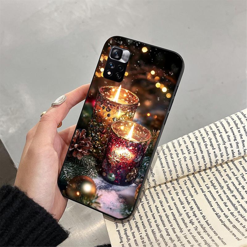 Чехол для телефона для Xiaomi Redmi note 14 Pro 14 13 12 11 10 Pro 14S 12S 11S Redmi 14C 13C 10 Новогодний Шар Елка