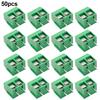 50/100 Pcs KF301 2P/3P PCB Screw Terminal Block Wire Connector 5mm Pitch Terminals Block Connector Assortment Kit Straight Pin