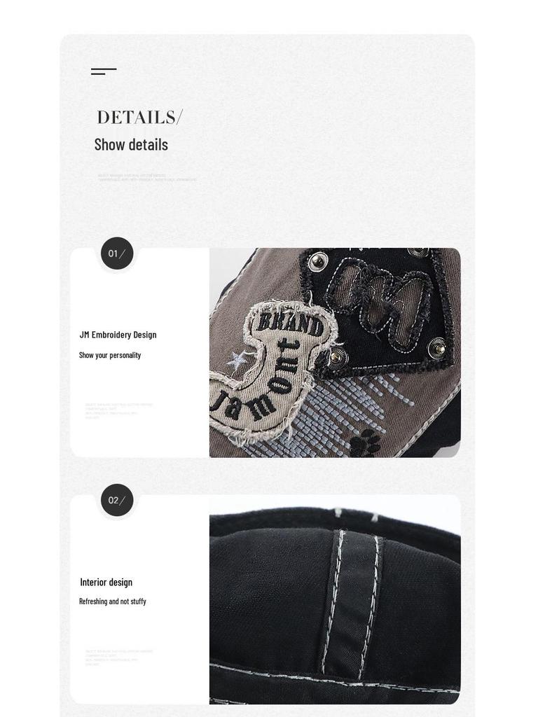 Летние шляпы в стиле ретро с эффектом потертости для мужчин, женщин и детей.: Кепка и бейсболка в британско-корейском стиле