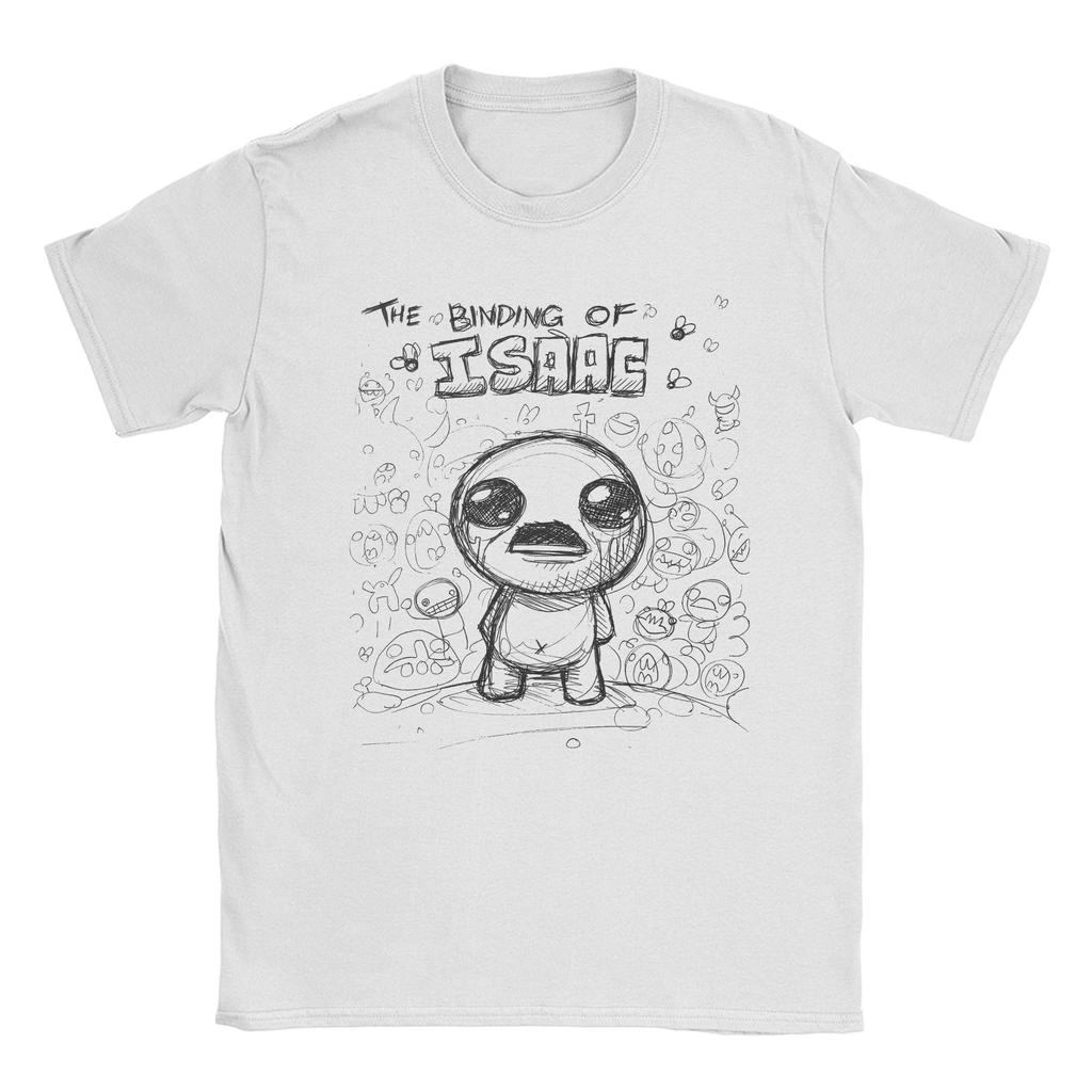 Потрясающая футболка The Binding of Isaac для унисекс, с круглым вырезом, из чистого хлопка, с мультяшным принтом в стиле 90-х, с коротким рукавом, большие размеры