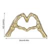 Nordic Style Heart Skeleton Hand Statue Resin Halloween Desktop Ornament  Office