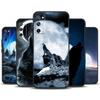Чехол "Воющий волк на луне" для Samsung Galaxy S24 Ultra S21 S22 S23 Plus S20 FE S8 S9 S10 Note 10 20 Ultra